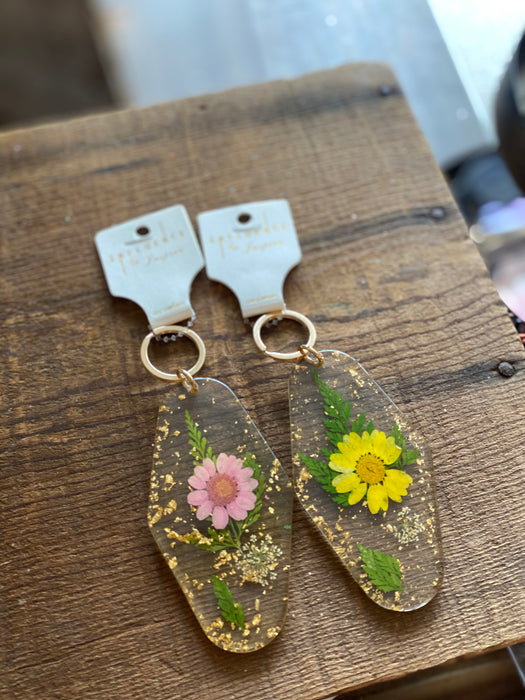 Acrylic Wildflower Keychain
