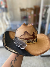 Load image into Gallery viewer, Denim Destroyed Joshua Tree Cowgirl Hat - Large
