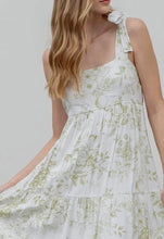 Load image into Gallery viewer, Last one- Small green and white floral midi dress
