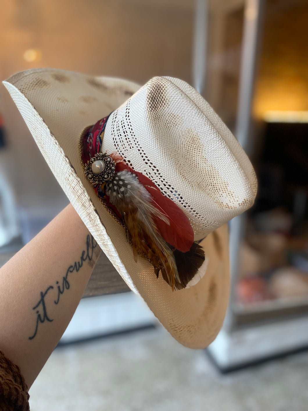 Torched Cowgirl Hat - Small