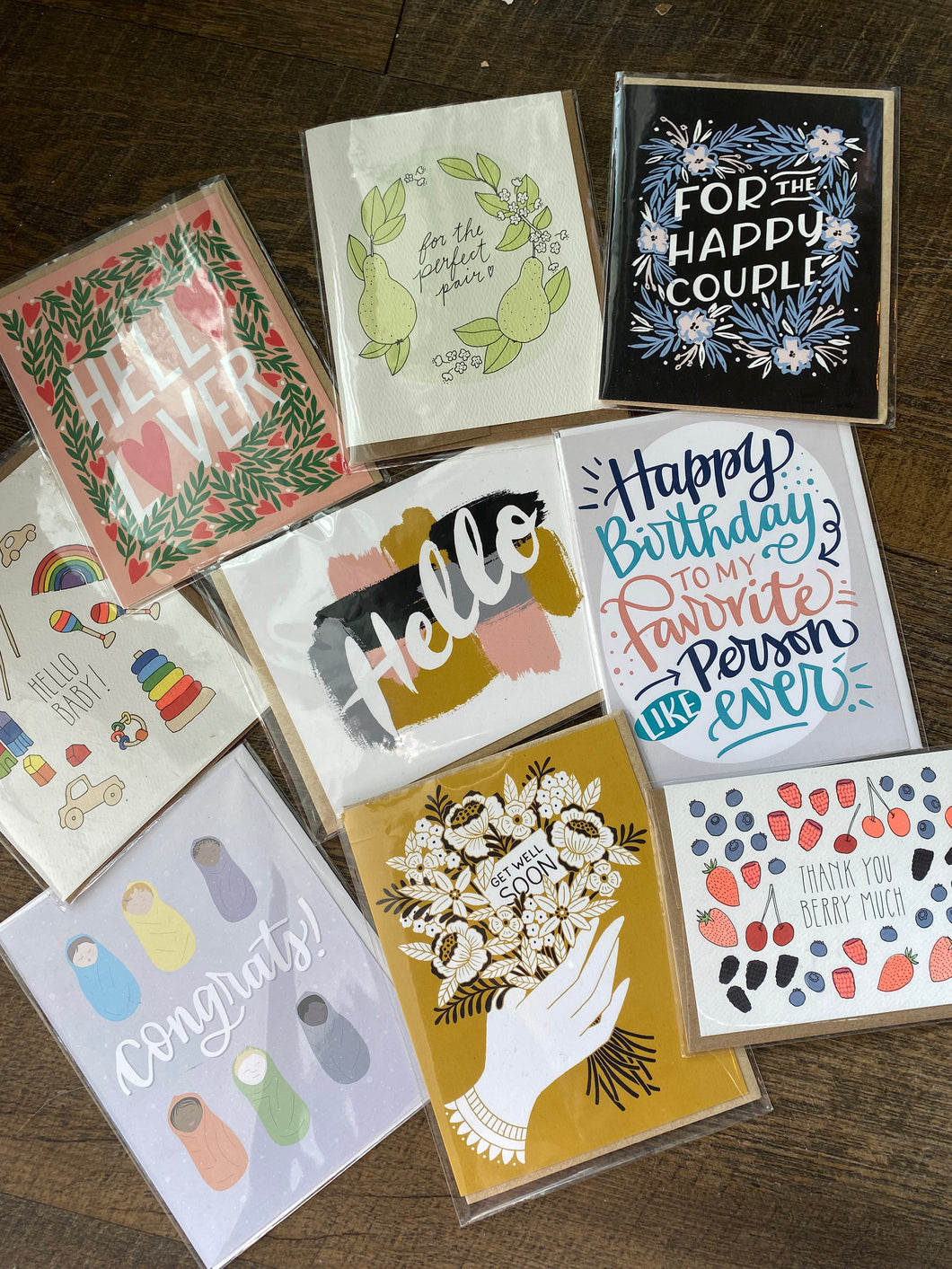 Mixed illustrated Greeting Card Pack