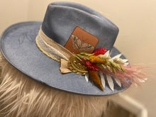 Load image into Gallery viewer, Whimsical Boho Denim Blue Hat
