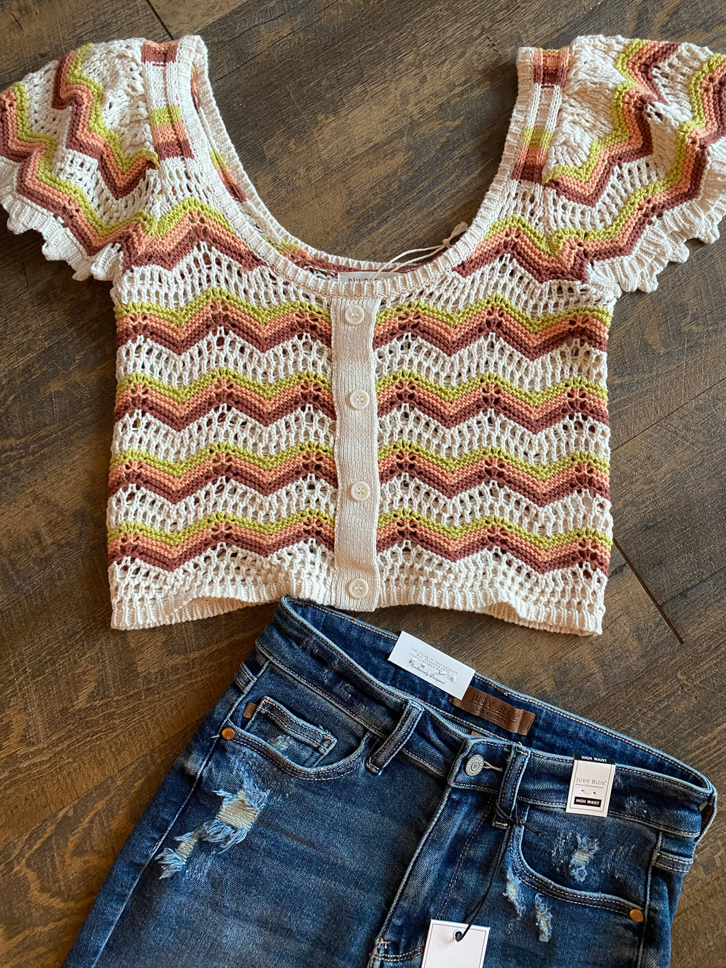 Crochet Crop Top- Last one- Large