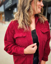 Load image into Gallery viewer, Cranberry Colored Corduroy Jacket - XL
