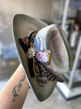 Load image into Gallery viewer, Roughed Up Metallic Cowgirl Hat - Large
