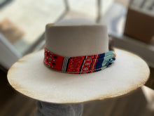 Load image into Gallery viewer, Wool Hat with red and Blue embellishments ✨
