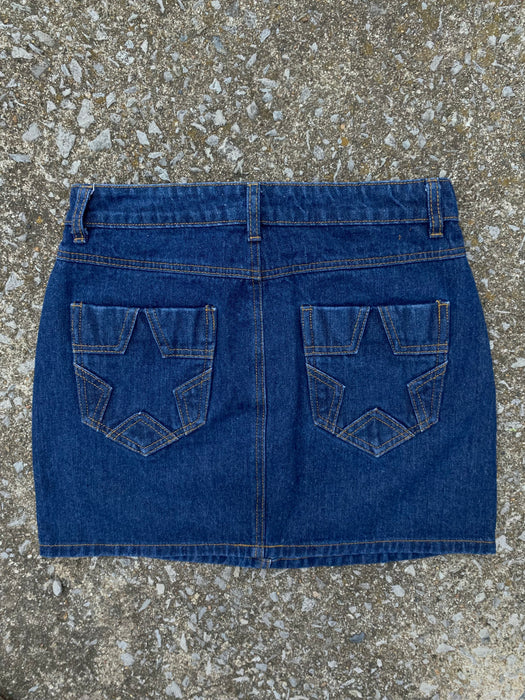 Star Embroidered denim Skirt - Size 5