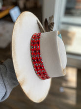 Load image into Gallery viewer, Wool Hat with red and Blue embellishments ✨
