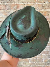 Load image into Gallery viewer, Green Stars with gold accents - Medium
