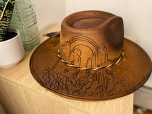 Load image into Gallery viewer, Western inspired Brown Suede Hat
