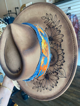 Load image into Gallery viewer, Denim &amp; Florals Felt Stiff Brimm
