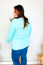 Load image into Gallery viewer, Eyes On You Seafoam Mineral Wash Rib Notch Neck Pocket Top
