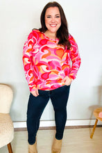 Load image into Gallery viewer, Find Love Red/Pink Fitted Floral Print Buttery Soft Knit Top
