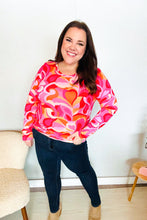 Load image into Gallery viewer, Find Love Red/Pink Fitted Floral Print Buttery Soft Knit Top
