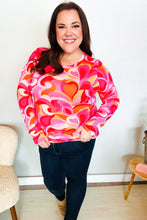 Load image into Gallery viewer, Find Love Red/Pink Fitted Floral Print Buttery Soft Knit Top
