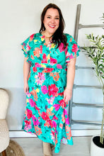 Load image into Gallery viewer, Hello Beautiful Multicolor Tropical Floral Smock Waist Maxi Dress
