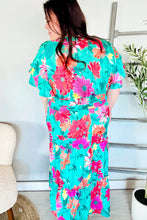 Load image into Gallery viewer, Hello Beautiful Multicolor Tropical Floral Smock Waist Maxi Dress
