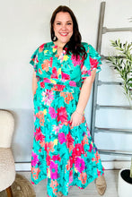 Load image into Gallery viewer, Hello Beautiful Multicolor Tropical Floral Smock Waist Maxi Dress
