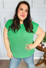 Load image into Gallery viewer, Seize The Day Kelly Green Dolman Rib Sweater Top
