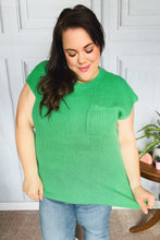 Load image into Gallery viewer, Seize The Day Kelly Green Dolman Rib Sweater Top
