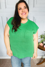 Load image into Gallery viewer, Seize The Day Kelly Green Dolman Rib Sweater Top
