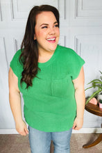 Load image into Gallery viewer, Seize The Day Kelly Green Dolman Rib Sweater Top
