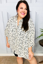 Load image into Gallery viewer, Diva Loving Ivory Leopard Print Button Down Oversized Top
